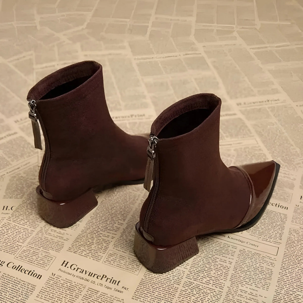 GRACIA | Klassieke Enkel Laarsjes Voor Dames Met GlansLak Details - Stijlvol, Elegant & Comfortabel
