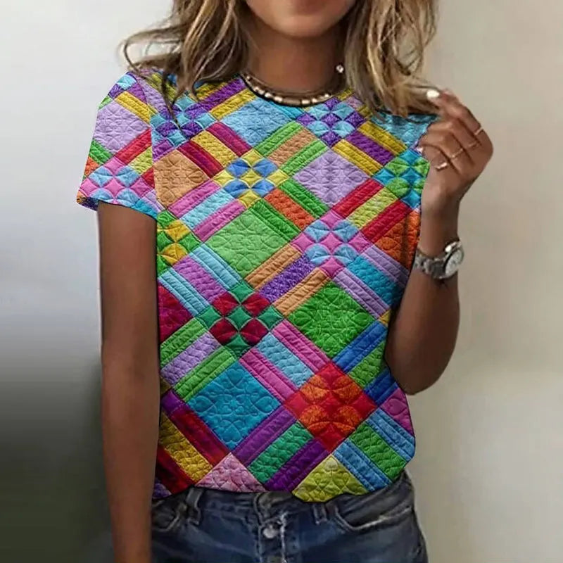 Nora | Farverig Vintage T-Shirt