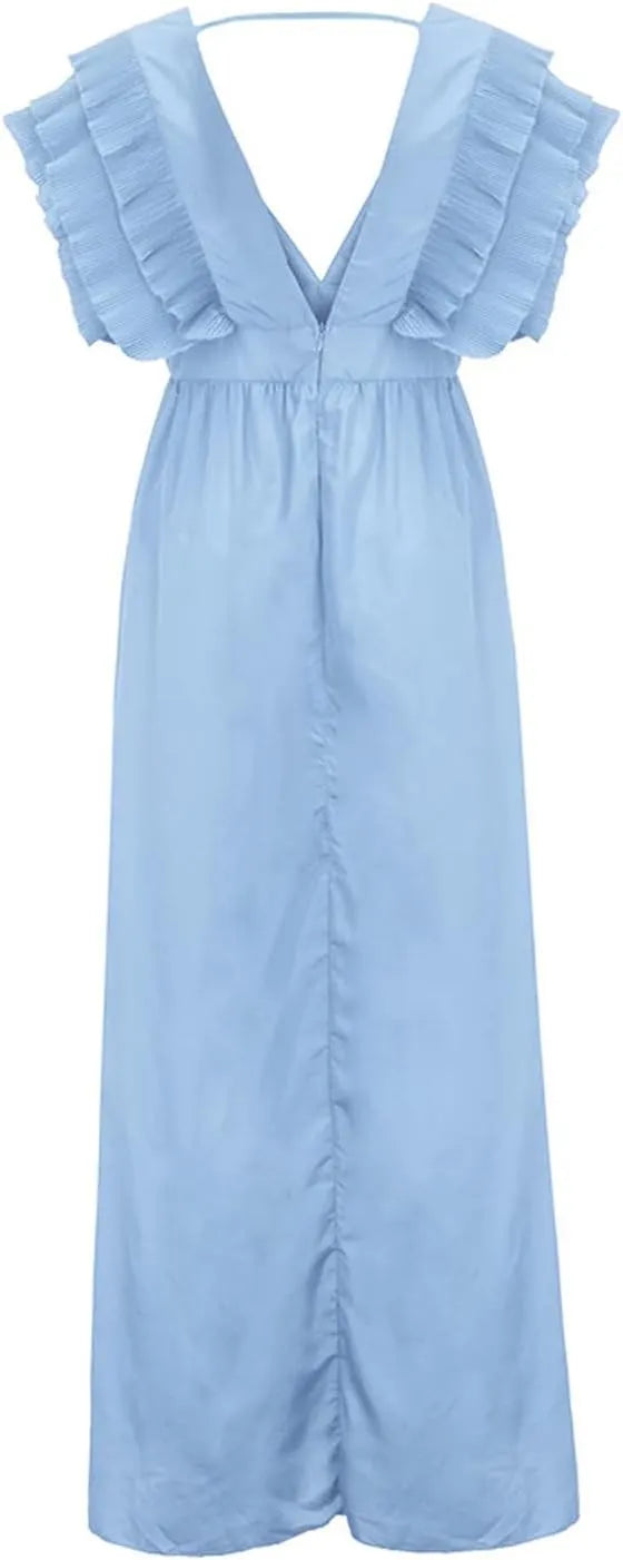 - Elegantes Kleid mit gerafften Ärmeln