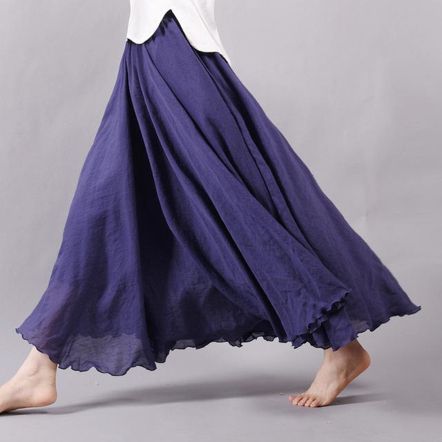LÃ¤ssig fallender Boho Maxi Rock fÃ¼r Damen
