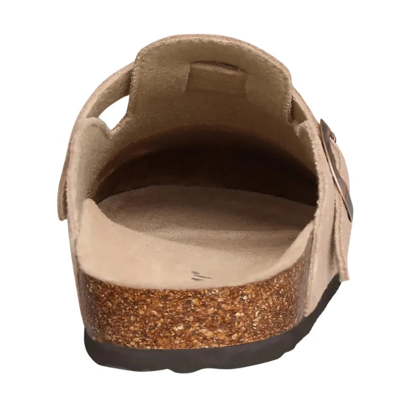 Wildleder Pantolette – Offene Ferse, Verstellbarer Riemen