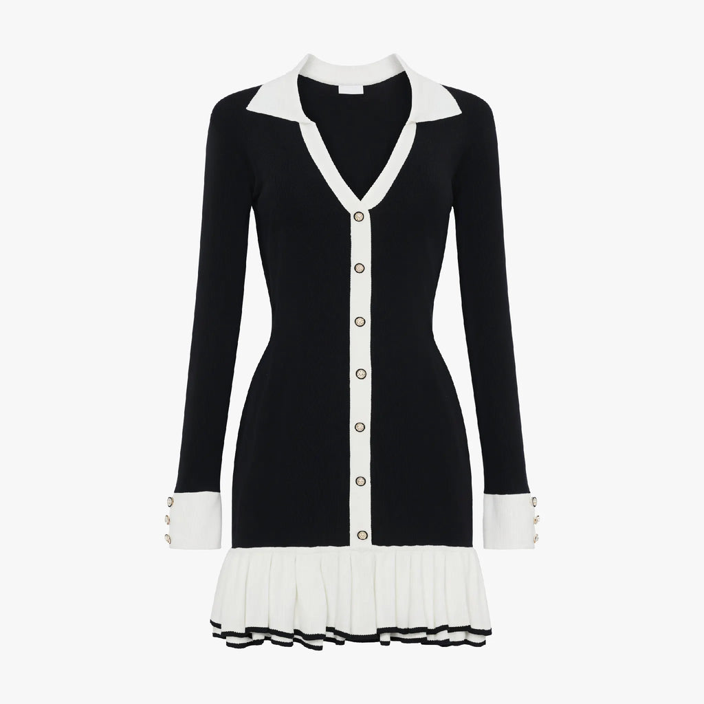 Elegantes Kleid mit RÃ¼schensaum