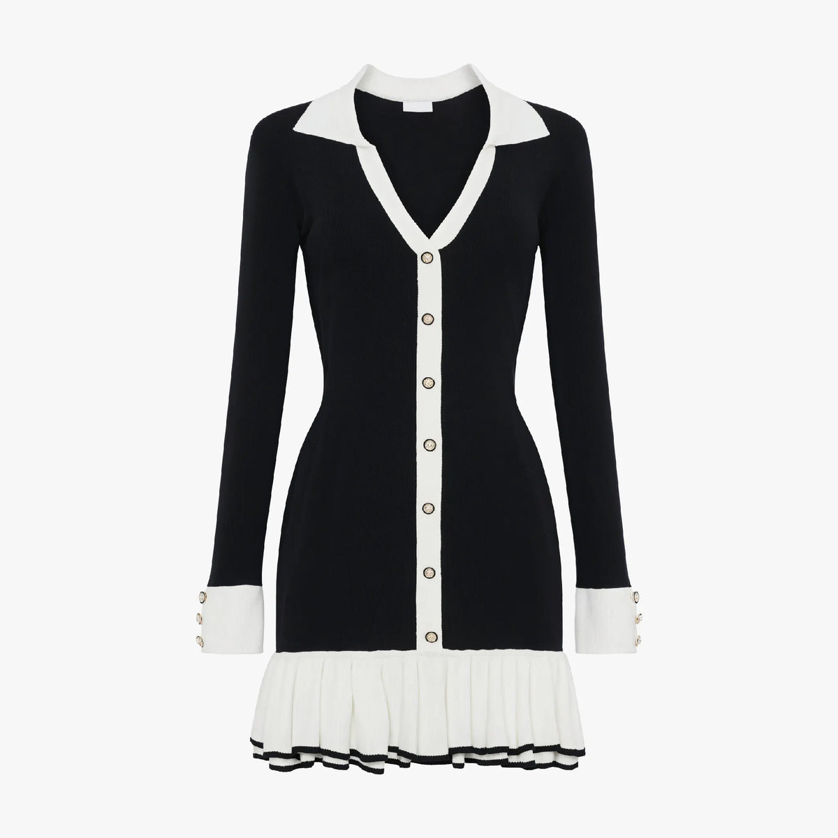 Elegantes Kleid mit RÃ¼schensaum