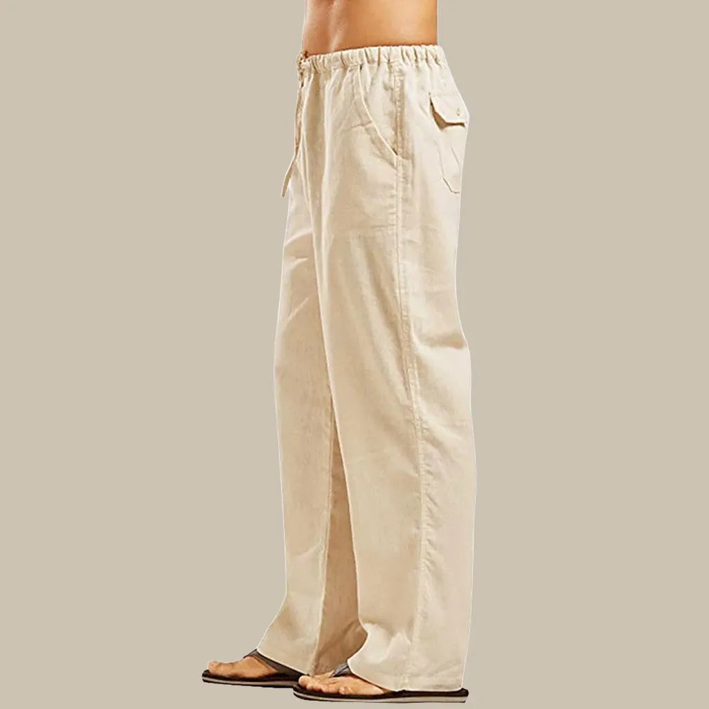 Stilvolle Sommer Leinen Herrenhose