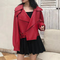 Retro Stilvolle Lederjacke