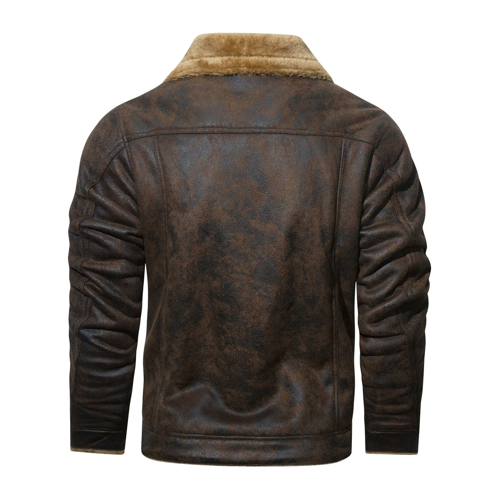 Leder Pilotenjacke mit Weicher FÃ¼tterung Marinus