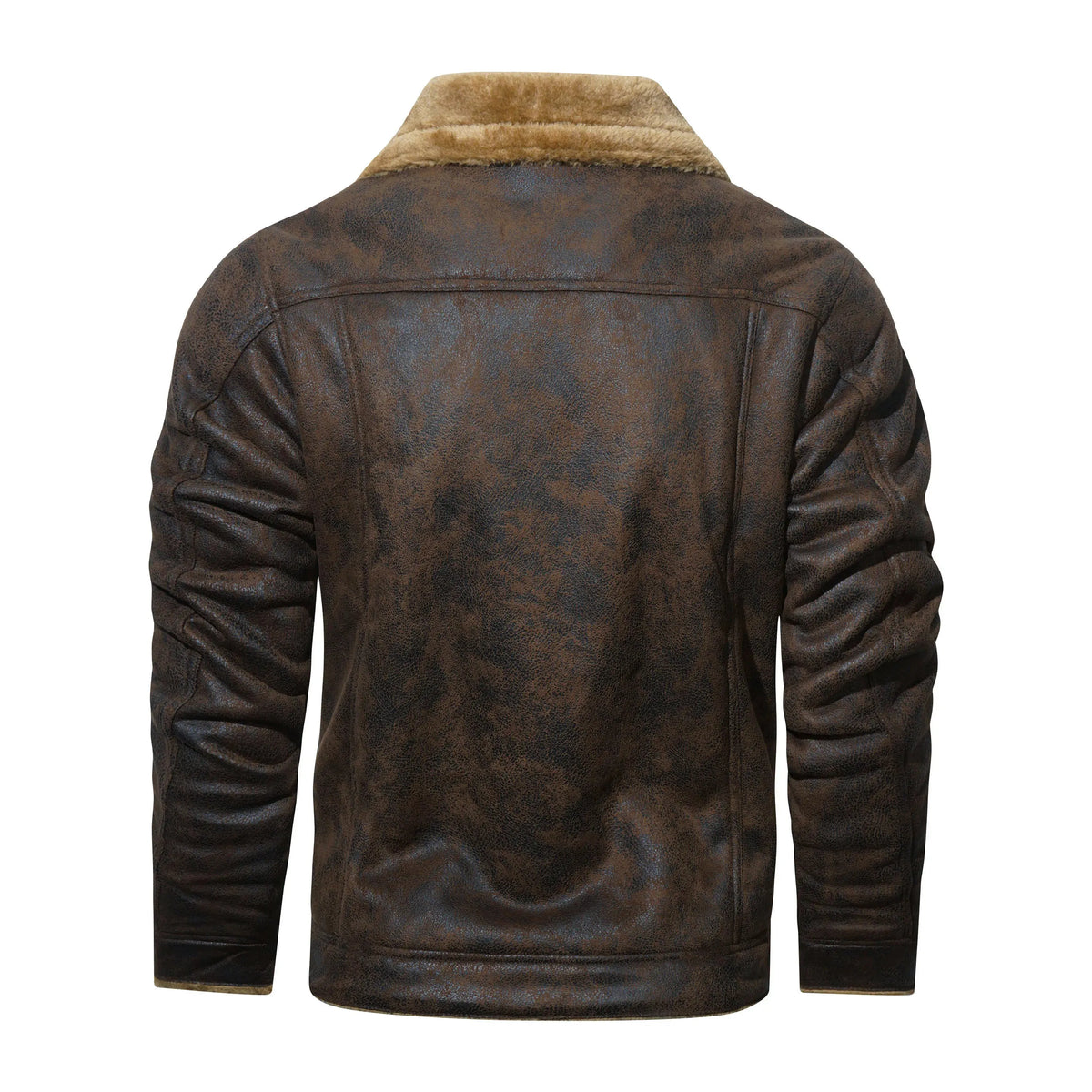 Leder Pilotenjacke mit Weicher FÃ¼tterung Marinus