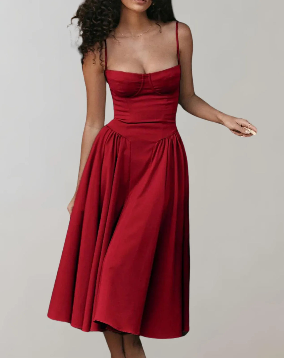 - Schick Cocktail Kleid Zeitlos Abendkleid Mit tiefem Hals