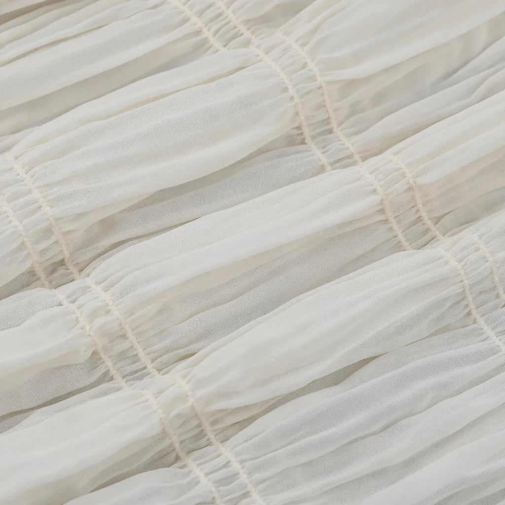 Plissiertes Maxi-Kleid mit Spaghettiträgern