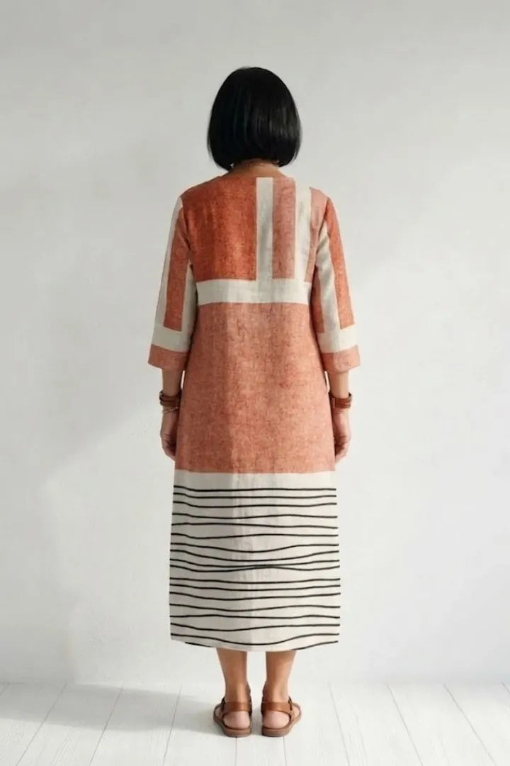 Remy | Easy Mixed Stripe Midi Dress