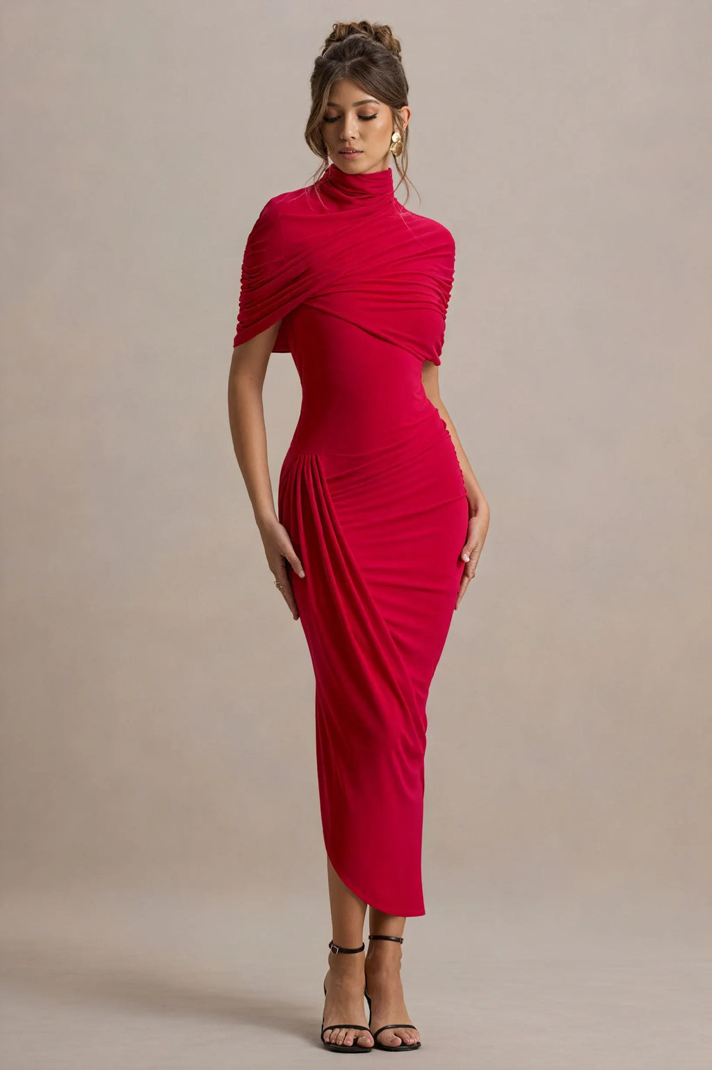 Asymmetrisches Draped Kleid