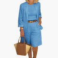 Womenâ€™s Two-Piece Set with Blazer and Shorts
