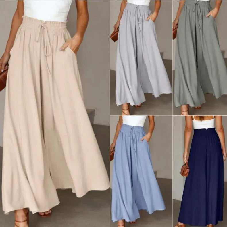 Pantalon larges et taille Ã©lastiquÃ©e