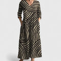 Women's Comfortable Dress with V-Neckline and Side Pockets