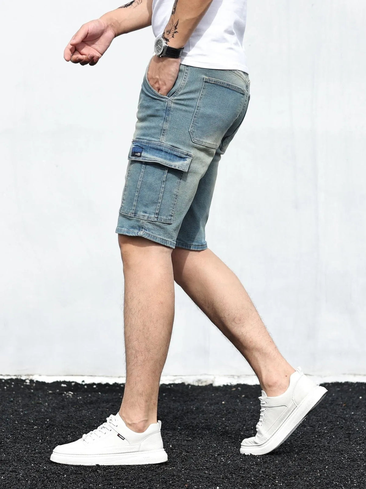 Cargo Denim Shorts Für Herren