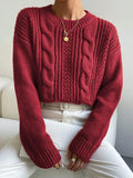 SuÃ©ter Feminino Tricot Vinho Marcella