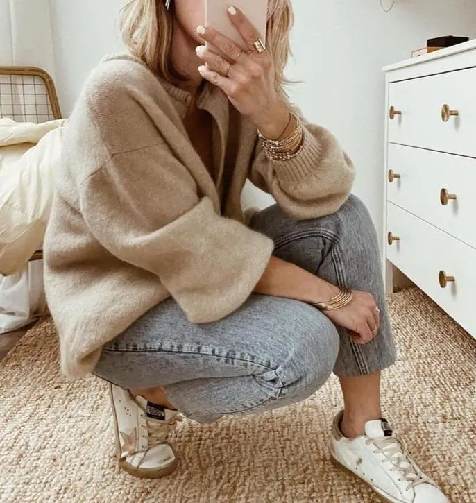- Cozy Chic modische Allround-Strickjacke