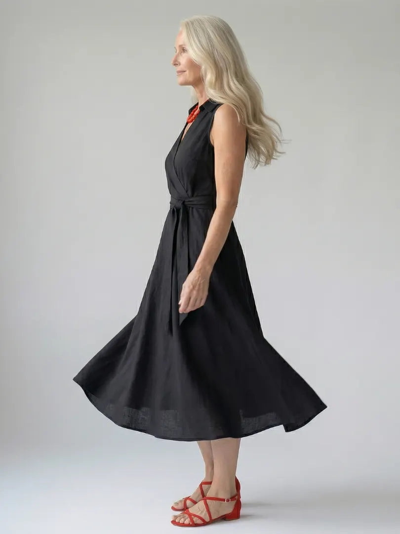 Ziven | Relaxed Drape Midi Dress