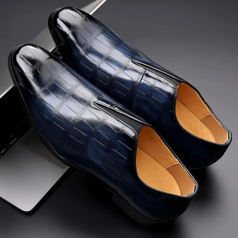 Herren Schwarze Loafer Lederschuhe