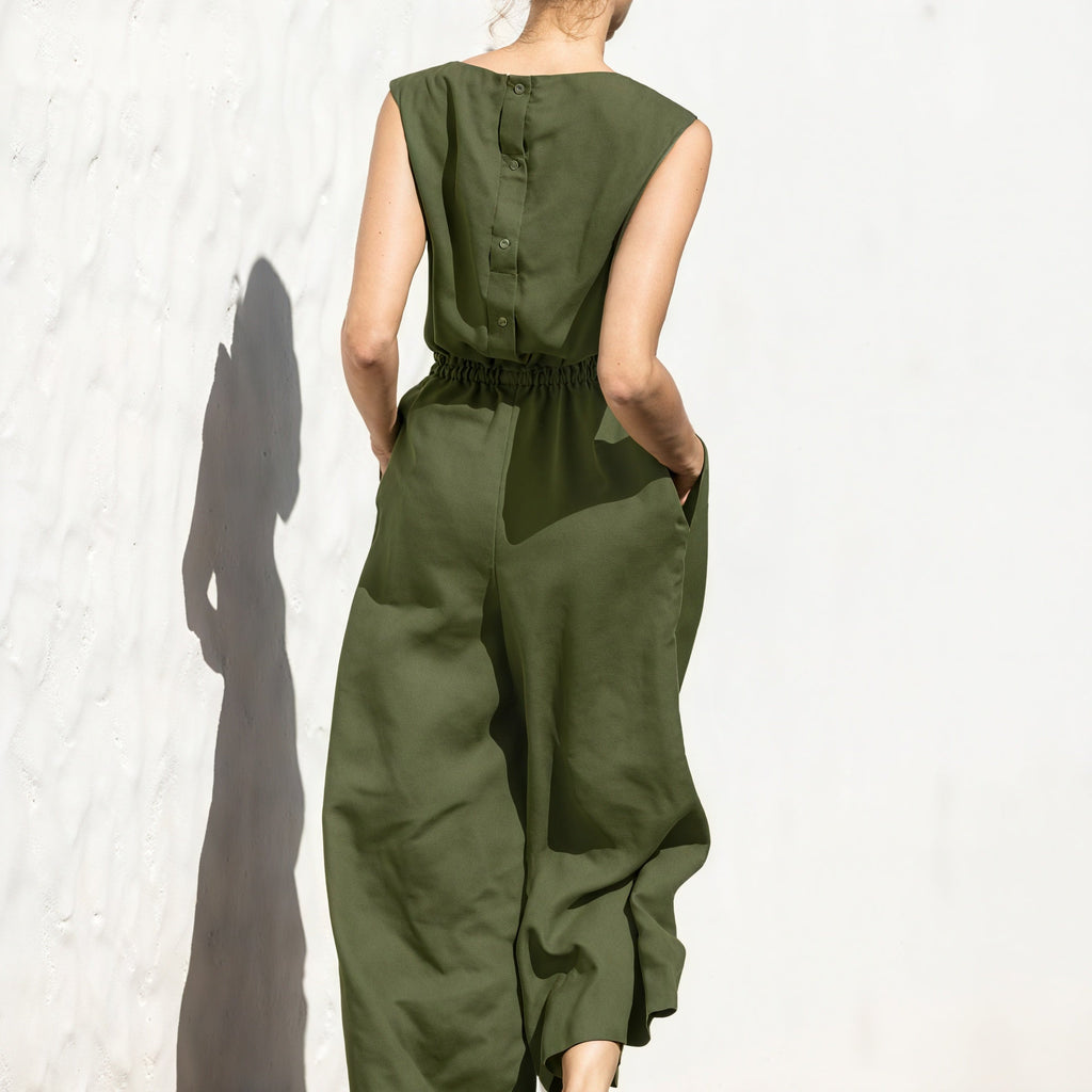 Weitbein Jumpsuit mit Tunnelzug