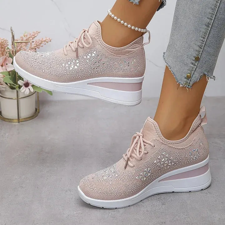 Annika – Ortopædiske sneakers med glitrende rhinsten