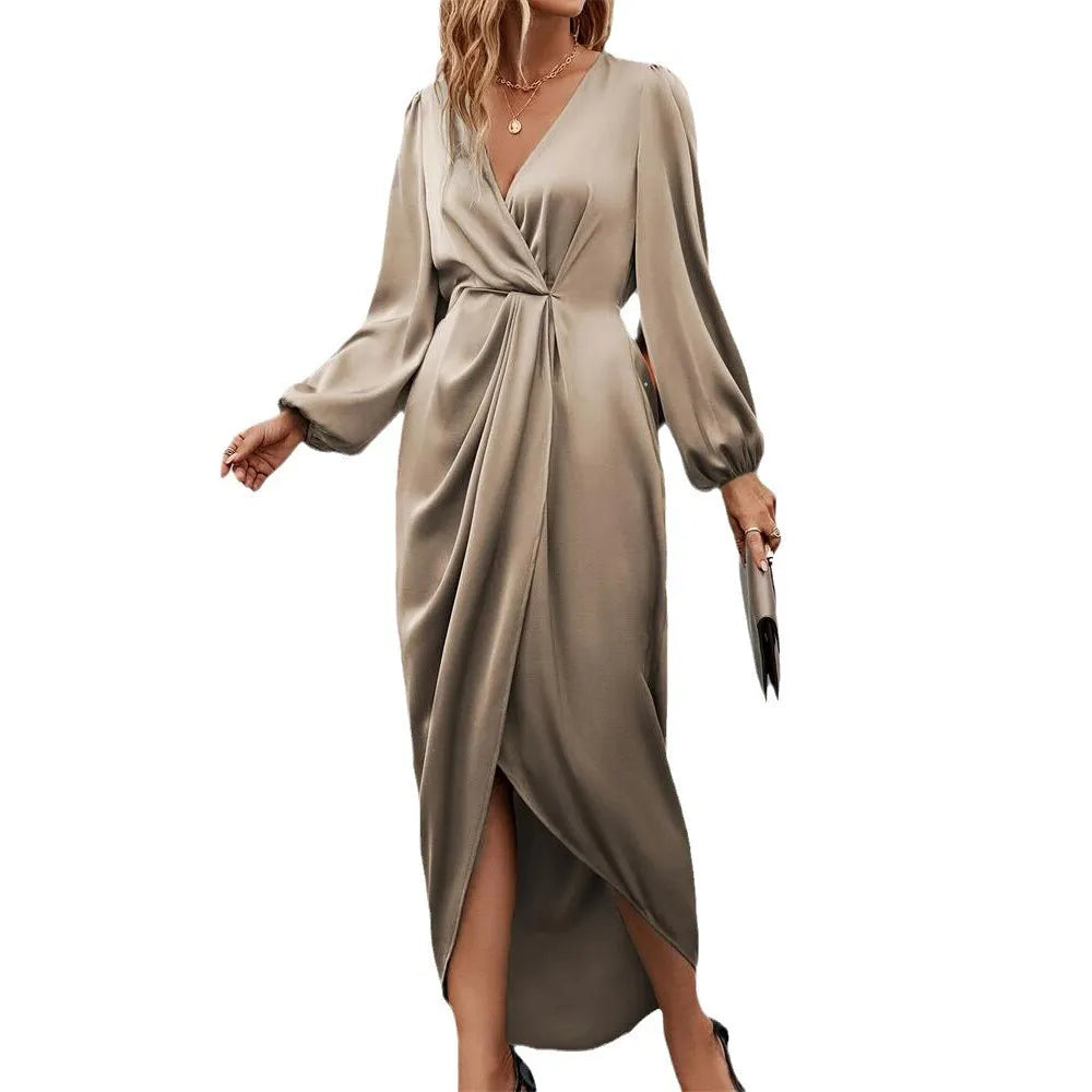 Damen elegantes und flieÃŸendes Maxikleid