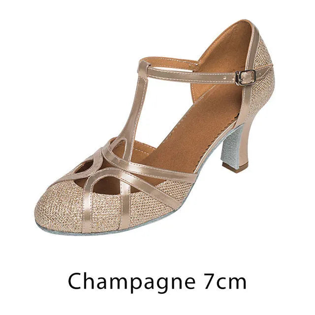 Salsa Tanzschuhe Damen Latein Tanzschuhe 7cm