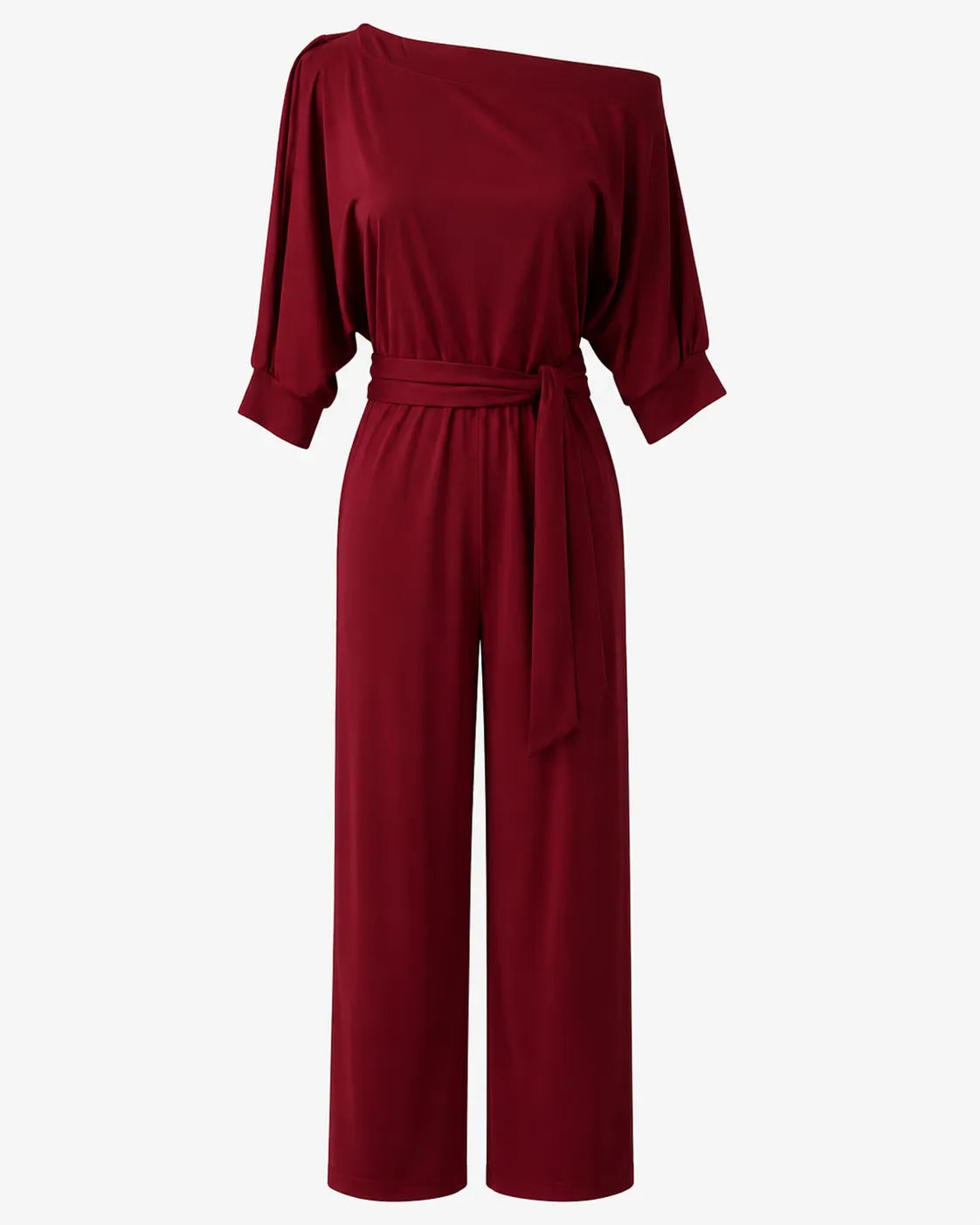 Fely | Elegant One-Shoulder Jumpsuit with Wide Legs