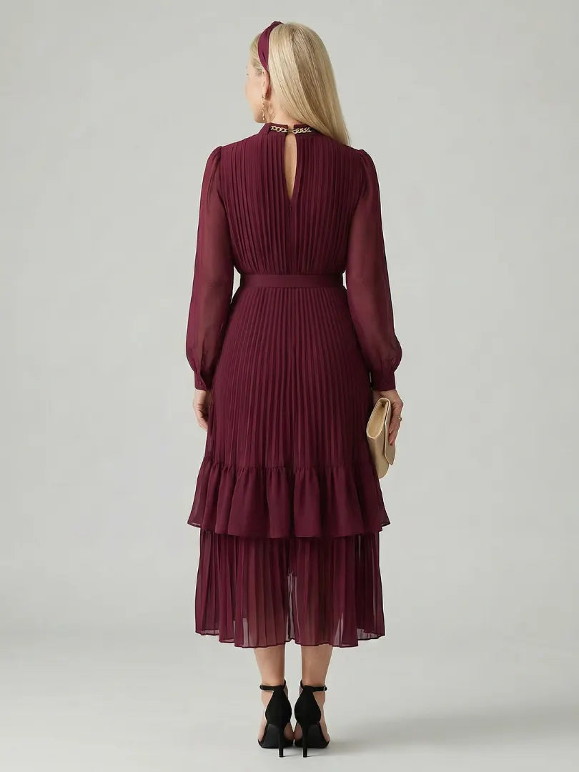 Aris | Fluid Drape Midi Dress