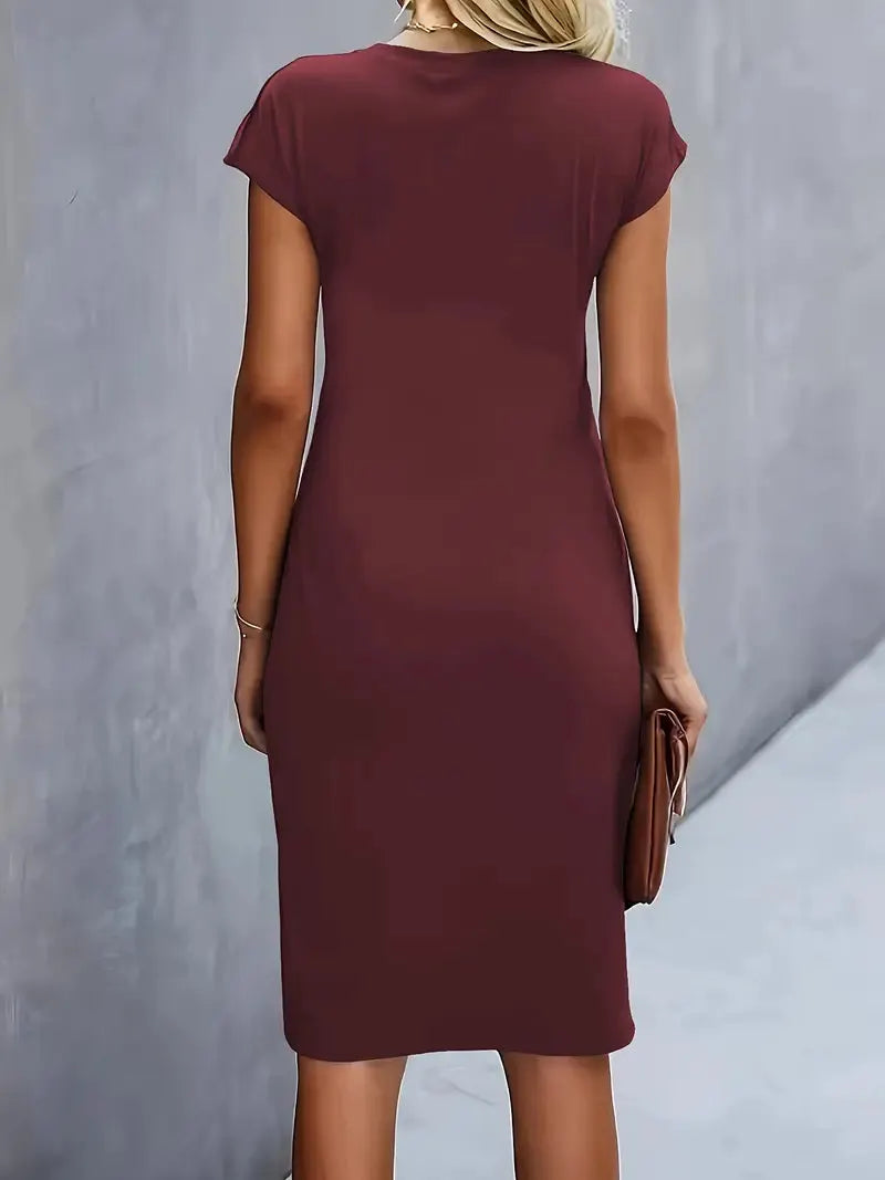 Caelyn | Midi Dress with Draping