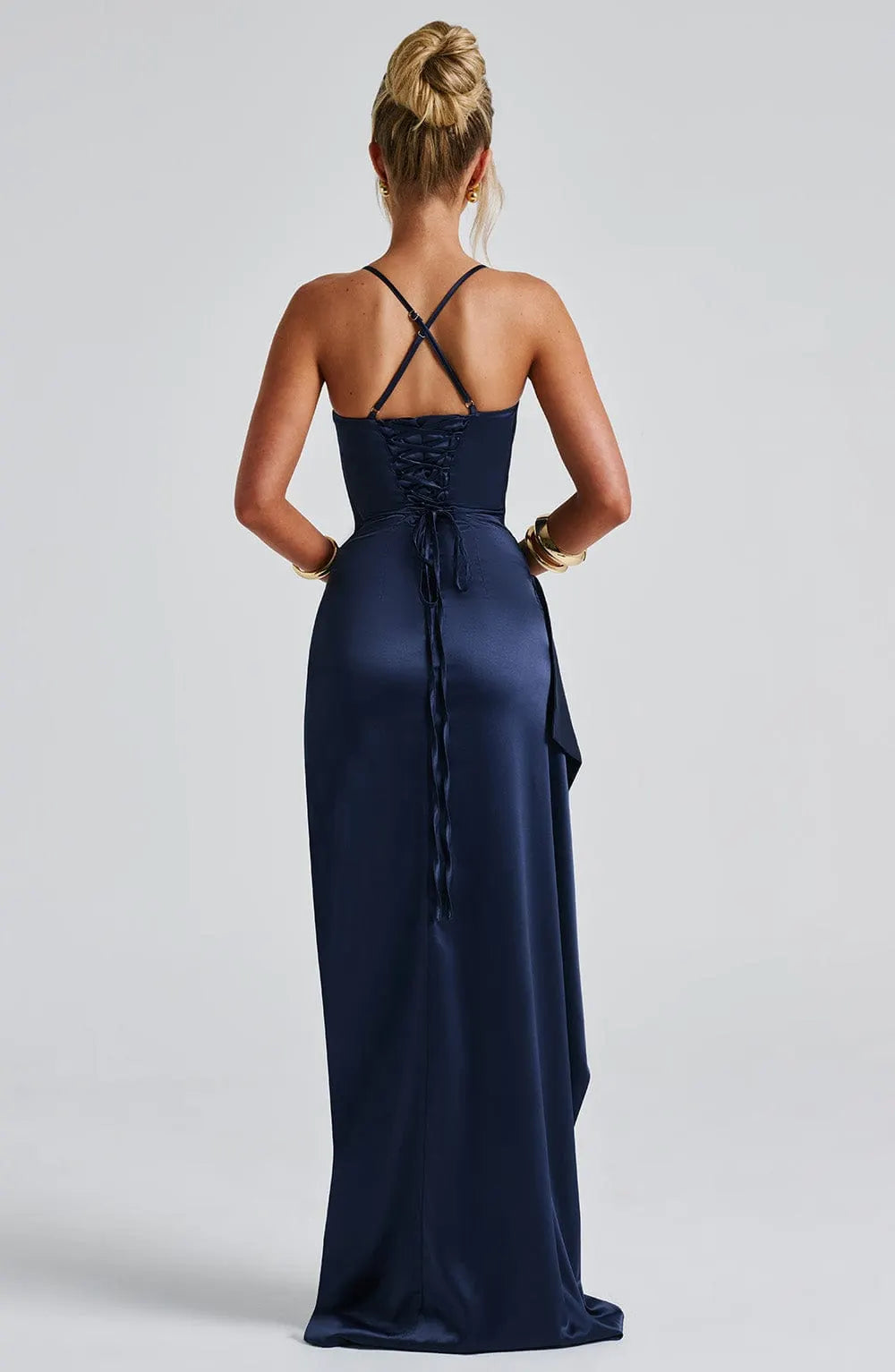 Marineblaues Maxikleid