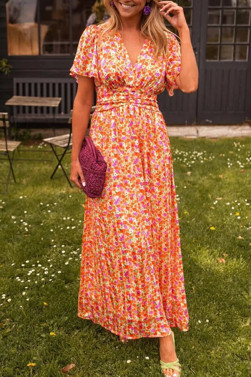 Lorena | Elegant Maxi-kjole med V-hals