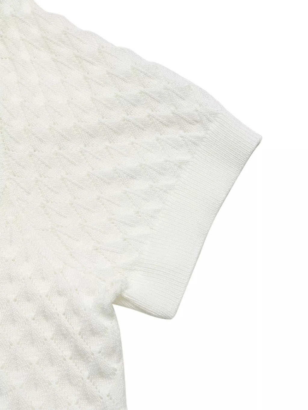 Textured Short Sleeve Knit Top