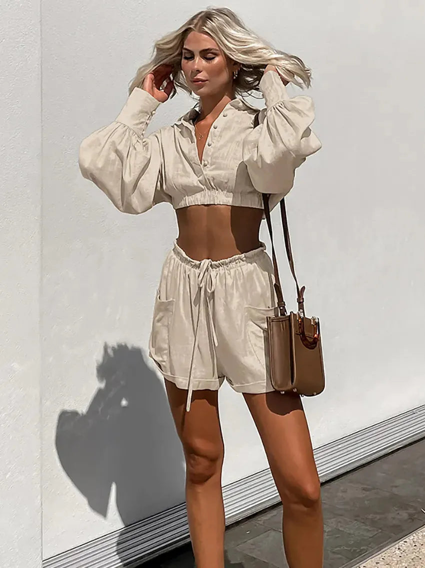 MISAKI | Eenvoudige elegantie in een casual tweedelige dames set