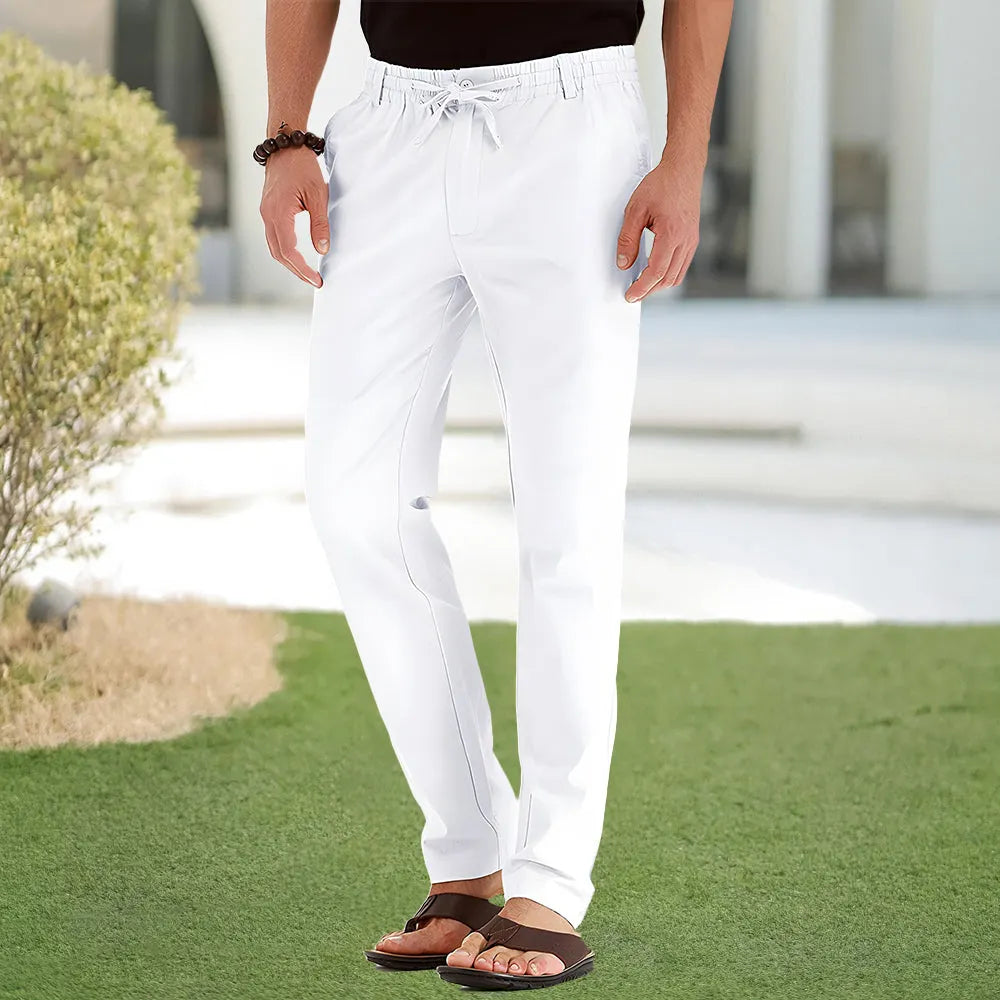Casual-Herrenhose aus Baumwolle mit elastischem Bund