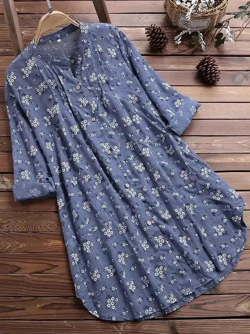 Mila - Klassisk Sommerbluse - Blomsterprint