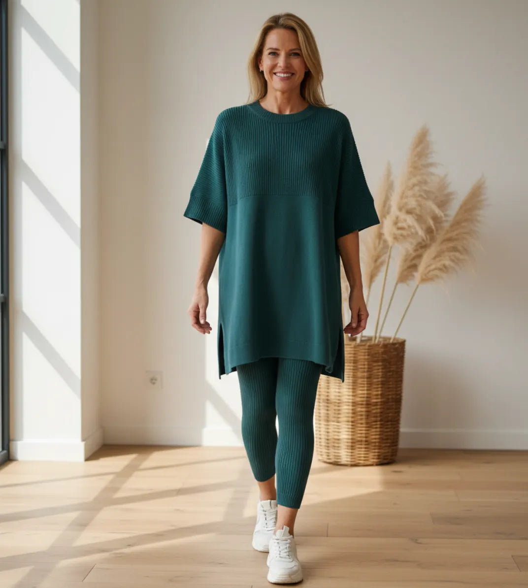 Dames Gebreide Lounge Set – Warm, Comfortabel & Perfect Voor Herfst & Winter