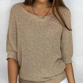 Comfortable Airy Women's Top with Stylish Knitted Texture