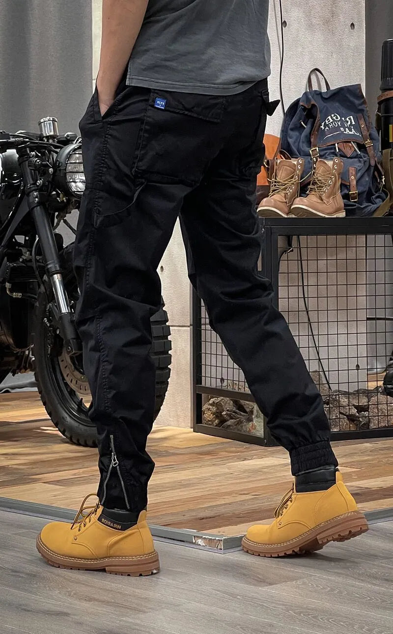 Retro Herren Latzhose Mit Mehreren Taschen Und Elastischer Taille