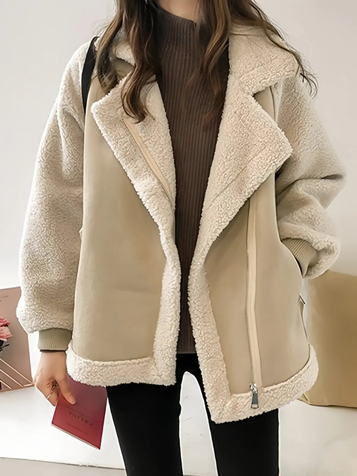 Oversized Vegan Bont Suède Jas | Luxe Warmte Met Een Vintage Touch