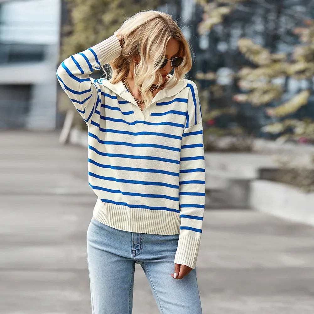 Mila | Klassisk striksweater med striber