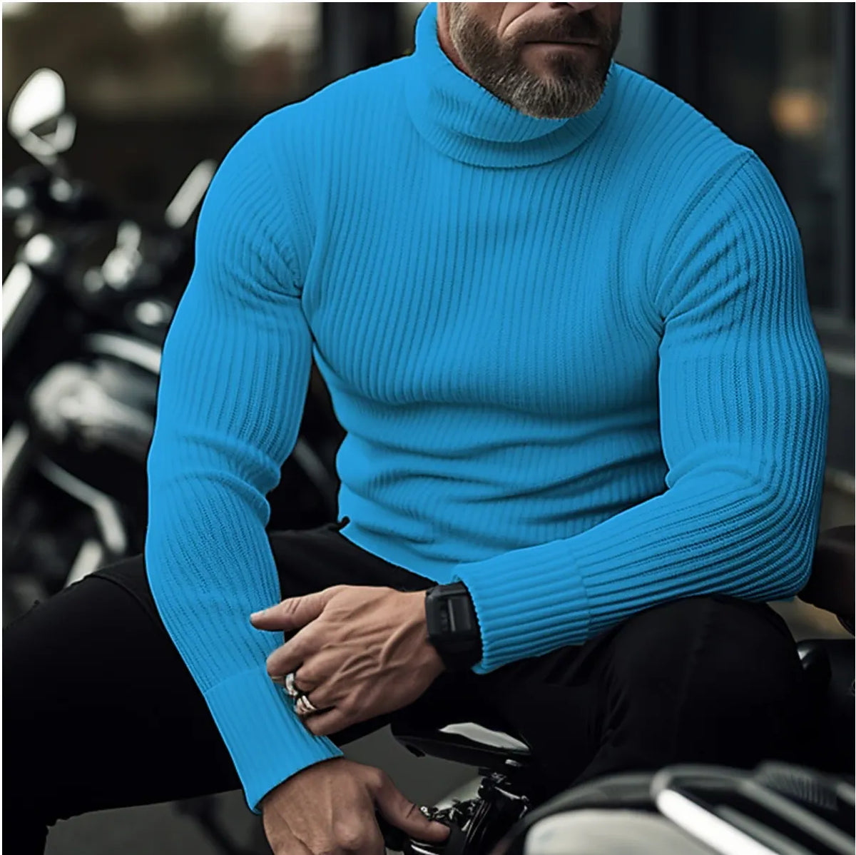 Stylischer Rollkragenpullover für Herren