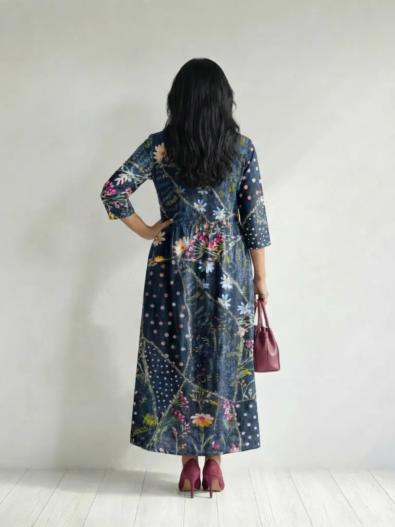 Zane | Easy Gather Floral Midi Dress