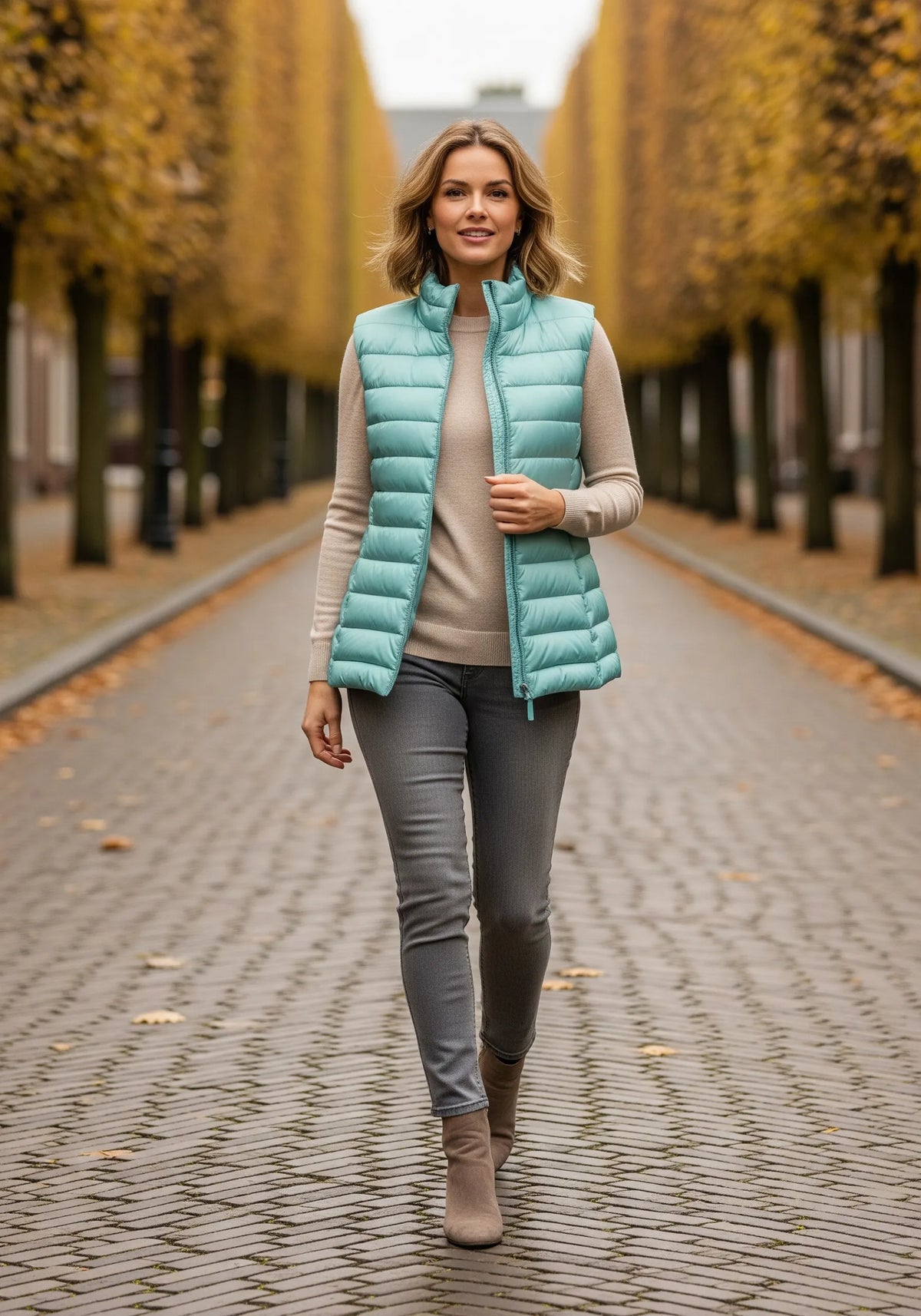 MIREILLE | Lichte Gewatteerde Dames Bodywarmer – Winddicht, Getailleerd & Perfect Voor Tussenseizoenen