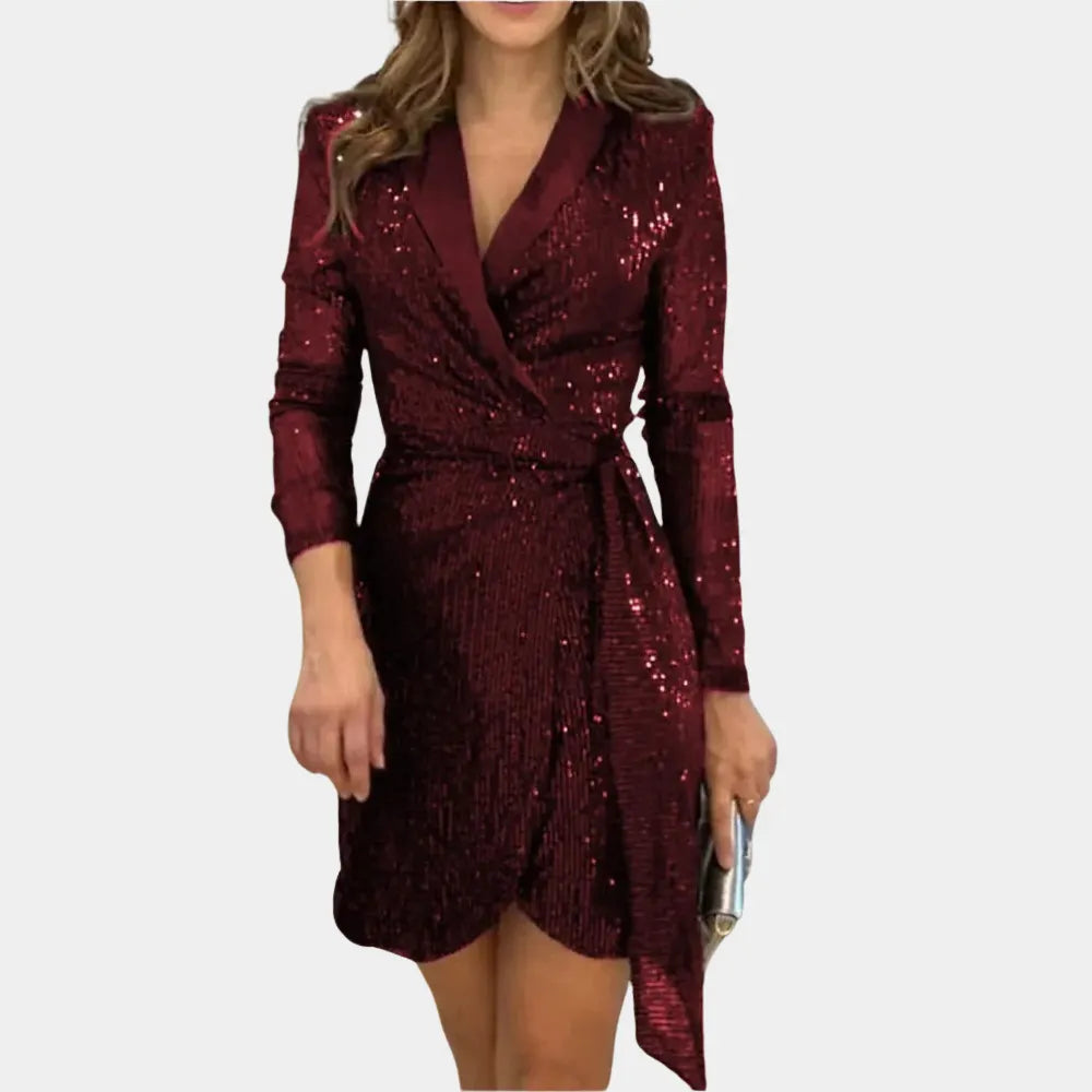 Elegante Blazerjurk Met Ceintuur | Chic, Glanzend En Vol Zelfvertrouwen