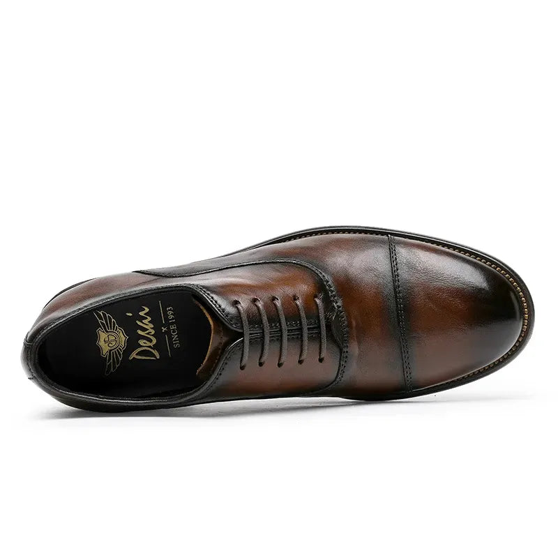 Elegante Leder Herrenschuhe Mit Schnürung Und Klassischem Design
