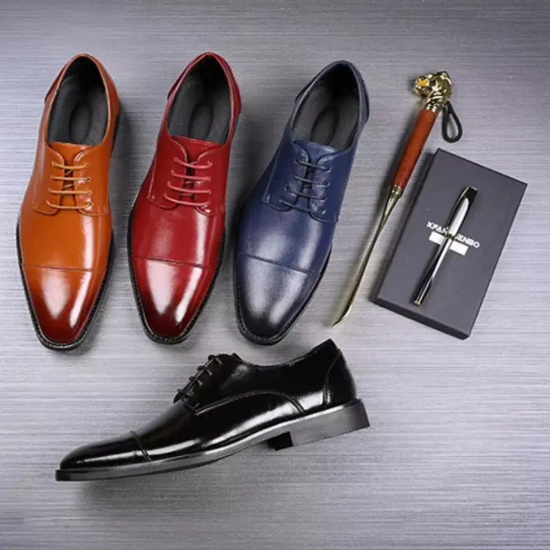 LuxuriÃ¶se Leder Herrenschuhe Mit SchnÃ¼rung Und Polierter OberflÃ¤che