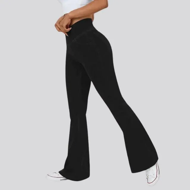 Hoch taillierte Flare-Leggings