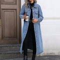 Long Denim Jacket for Women with Timeless Style