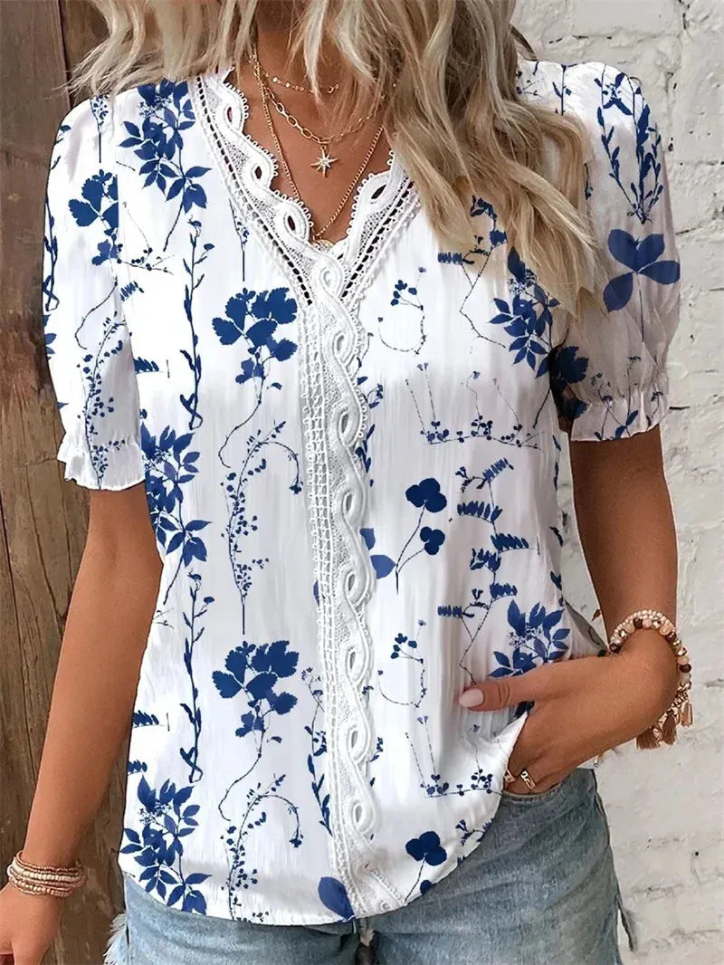 BOHO | Bluse mit Blumendruck